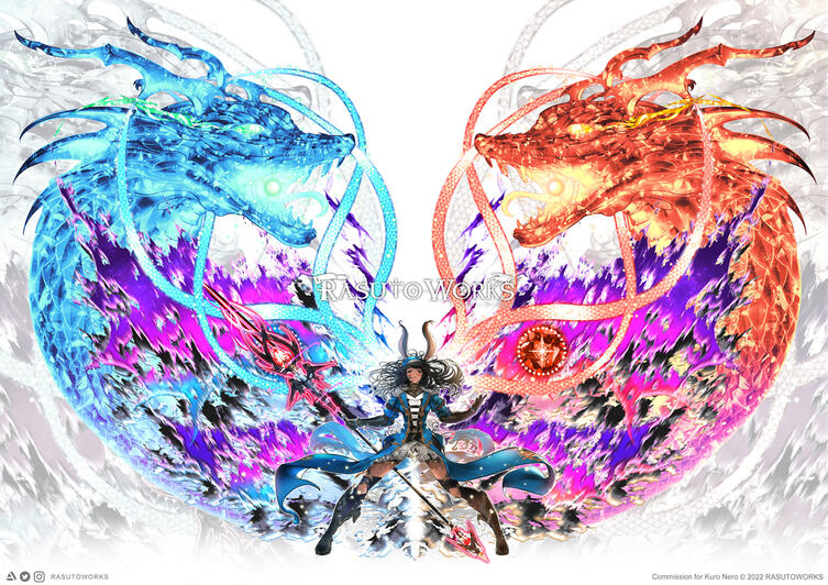 Commission for Kuro Nero - "The final product is perfect and exceeded my expectations! Thanks for being so clear on the process it was really cool to see! "