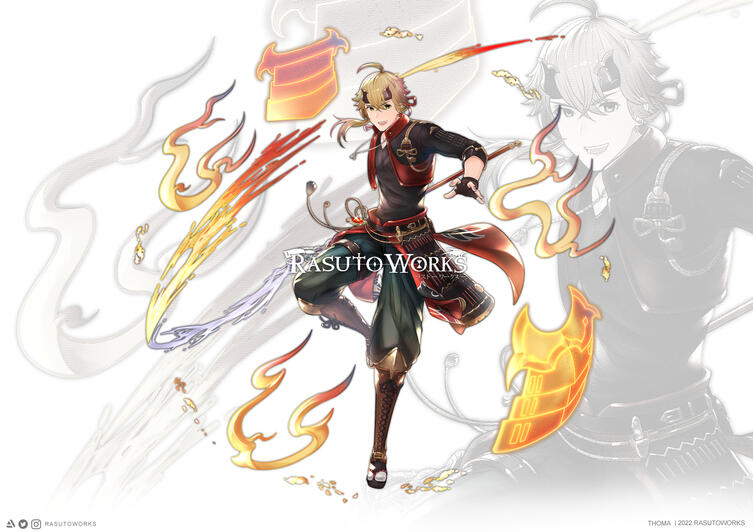 Thoma - Genshin Impact "Artwork for Official Genshin Impact as Content Creator"