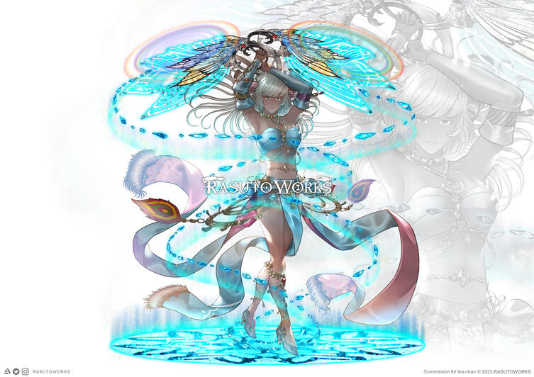 Commission work for Ika Chan - "It's absolutely beautiful!! You're giving her everything I wanted"