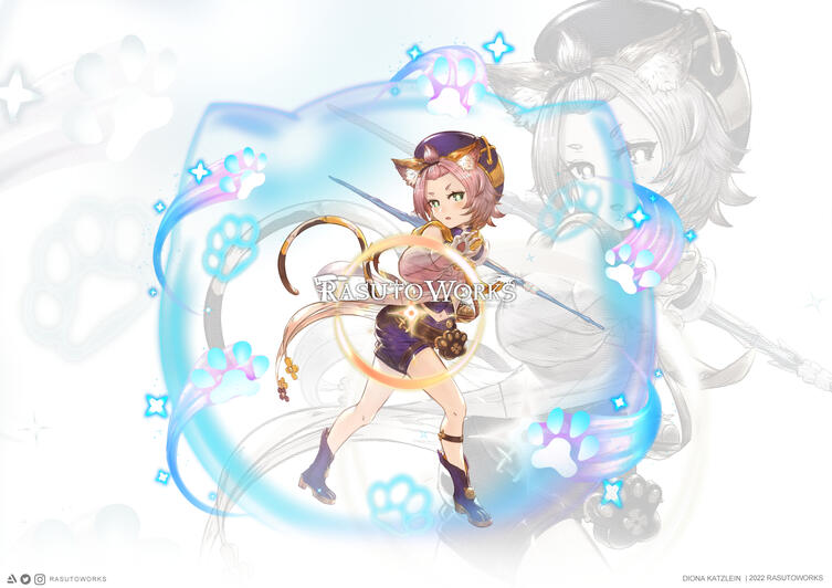 Diona - Genshin Impact "Artwork for Official Genshin Impact as Content Creator"