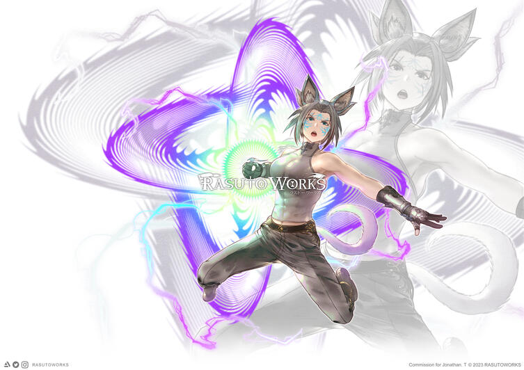 Commission work for Jonathan T. - "Definitely not the 10 days advertised on your site but it worked out in the end. XD ! "